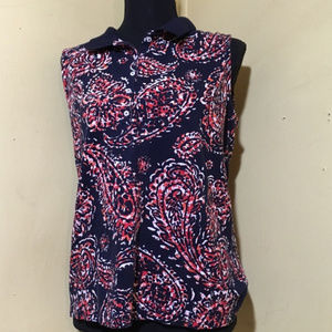 Croft & Barrow Sleeveless Paisley Print Top